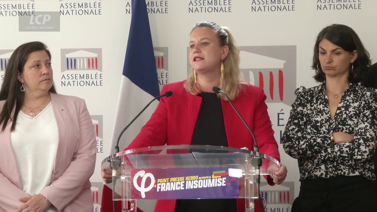 .Rima Hassan et Greta Thunberg tentent de se rendre à Gaza en voilier : Elles incarnent aujourd'hui le courage de l'action face à l'inhumanité de beaucoup des pays du monde", indique la présidente des députés LFI Mathilde Panot. #DirectAN