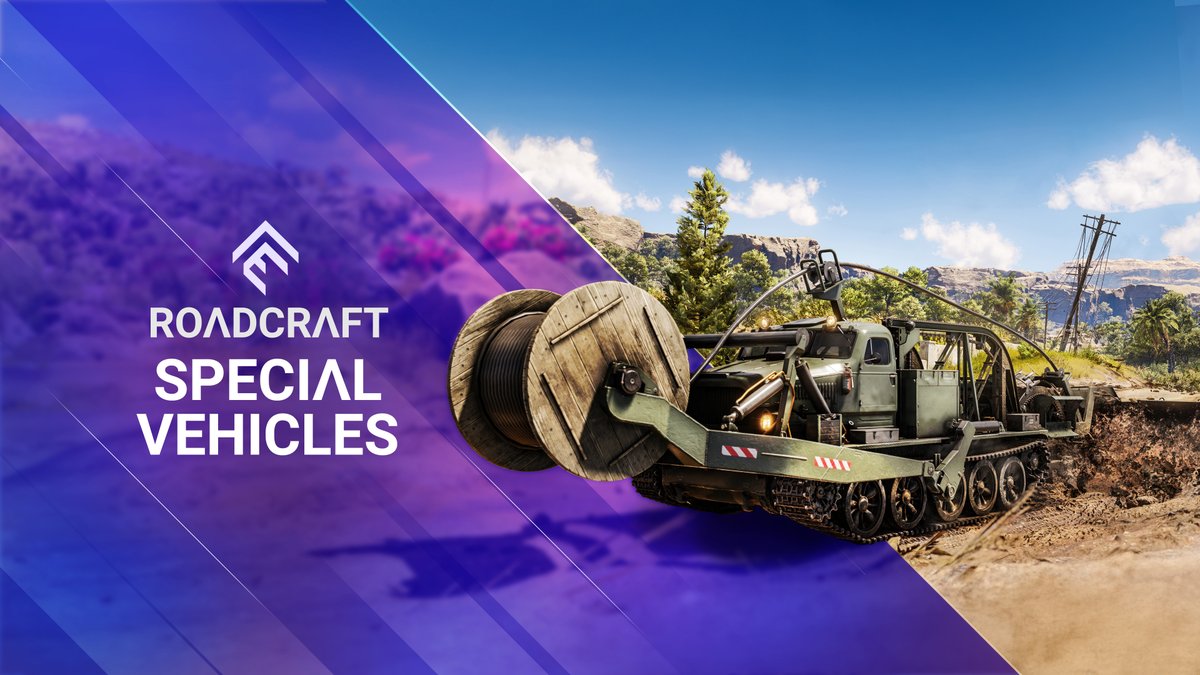 You might’ve already crossed paths with them while playing #RoadCraft 🚧 If not… meet the special vehicles! From the field service truck to the cable layer, they’re here for the toughest and most specialized jobs 💪