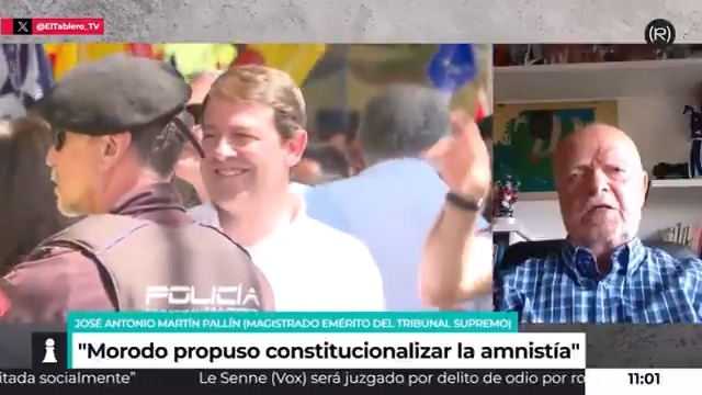 "La reacción de los jueces ha sido disparatada y peligrosa para la estabilidad democrática" José Antonio Martín Pallín, magistrado emérito del Tribunal Supremo, sobre el Partido Judicial y la Ley de Amnistía 👇🏾 📺 EL TABLERO |