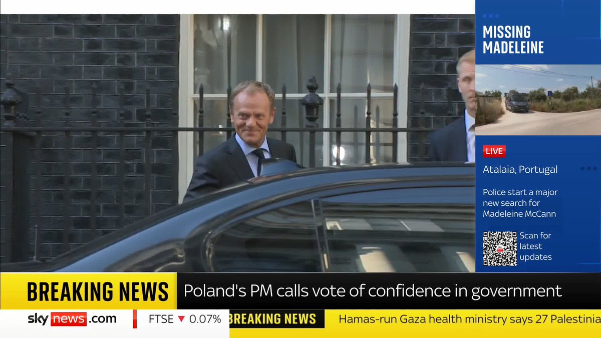 BREAKING: Poland’s Prime Minister Donald Tusk has called a vote of confidence in his government on the 11th June. 📺 Sky 501, Virgin 602, Freeview 233 and YouTube