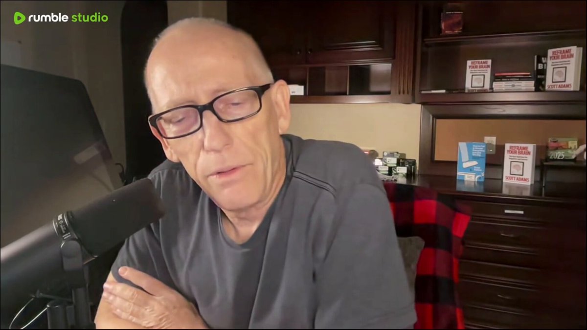 Listening live to Scott Adams laugh this hard at something I wrote, may be the greatest moment I've ever had on X. I made the CREATOR of Dilbert comics laugh like this?! You have got to be kidding me. X is such an incredible place, anything is possible.