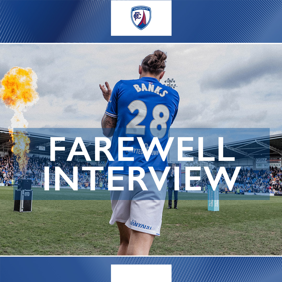 🎦 Ollie Banks sat down with 1866+ for the final time to say goodbye to Chesterfield FC. Thanks for the memories, Ollie Banks 💙 Watch the full interview here 🔽 #Spireites