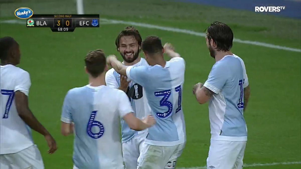 โช ๐น๐๐๐๐๐ ๐น๐๐๐๐๐
โ #Rovers 3โ0 Everton ๐ช Bradley Dack ran the show! He sat Jagielka down to slot home our third, after first-half goals from Darragh Lenihan and Dominic Samuel in our last pre-season clash with the Toffees at Ewood. ๐ตโช๏ธ