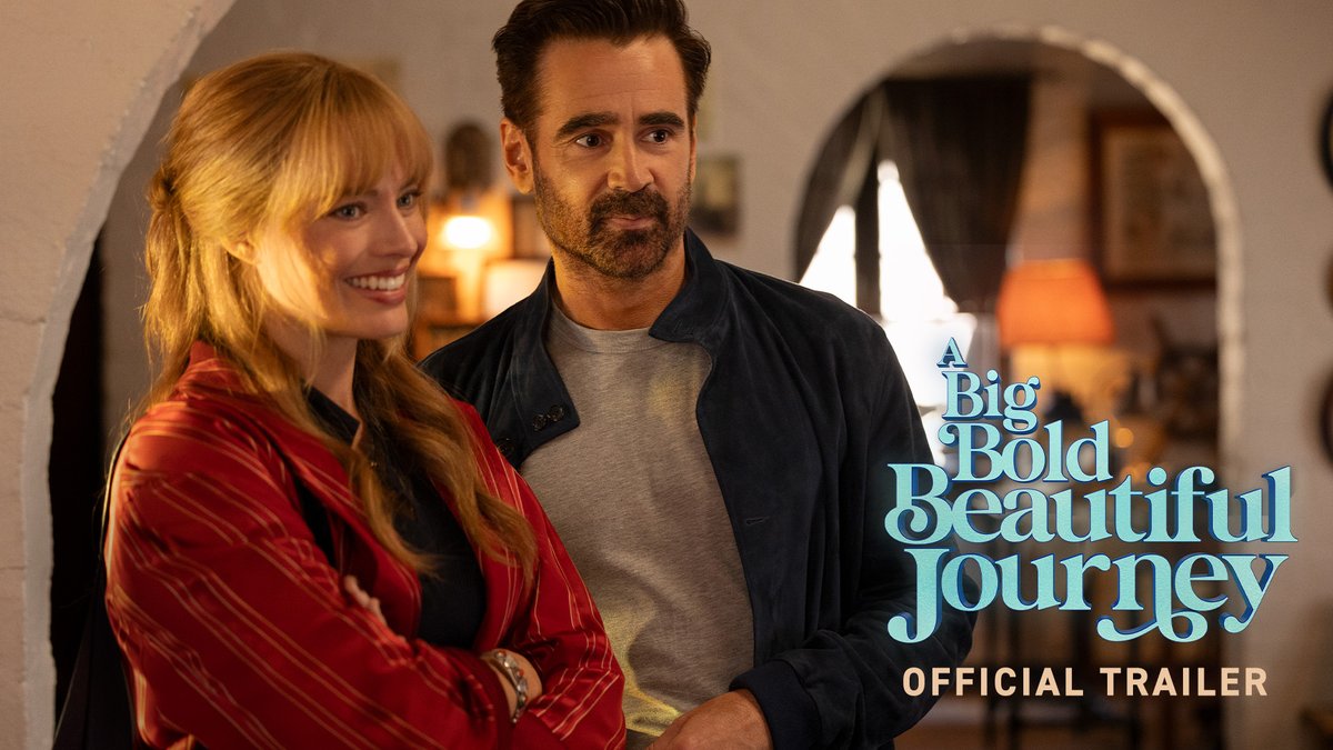 First trailer for Kogonada’s ‘A BIG BOLD BEAUTIFUL JOURNEY’, starring Margot Robbie and Colin Farrell. The film follows 2 people who go on a magical journey by entering doorways that transport them to their pasts. In theaters on September 19.