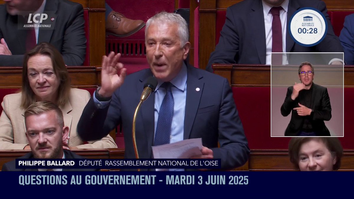 "Les Français en ont marre, agissez ou laissez-nous votre place, ce sera sûrement plus efficace !", déclare Philippe Ballard. #DirectAN #QAG