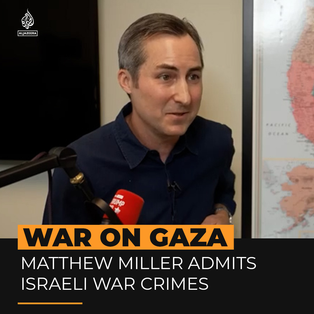 Former US State Department spokesman Matthew Miller has sparked outrage after saying he believed that Israeli forces have committed war crimes in Gaza, despite frequently defending Israel's conduct at press briefings.
