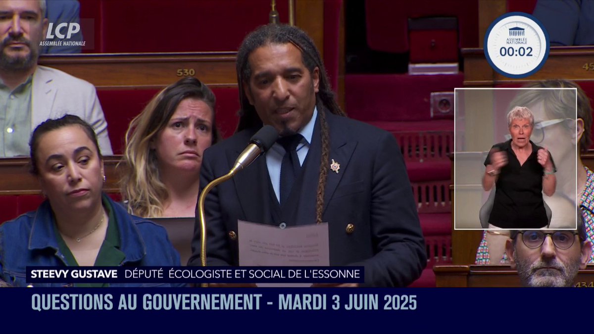 "Monsieur Bruno Retailleau, je ne suis pas dans la polémique. Je suis un défenseur du vivre ensemble (...) et à chaque fois que je vous écoute, j'ai mal à ma France", réplique Steevy Gustave. #DirectAN #QAG