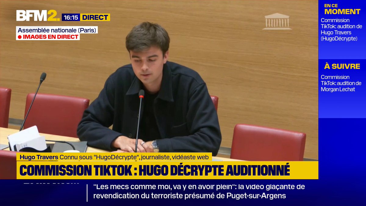 💬 "Ça peut vite poser problème de droit à l'information" Hugo Décrypte détaille comment Tiktok bloque certains sujets et le manque de règles claires sur la publication de vidéos #BFM2