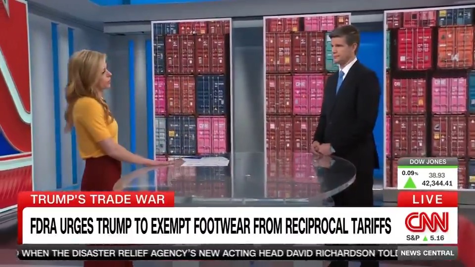 .Footwear Distributors and Retailers of America President & CEO Matt Priest says shoe prices could go up 15-20% if tariffs remain. And explains to Kate Bolduan why companies can't eat the tariffs as President Trump suggests.
