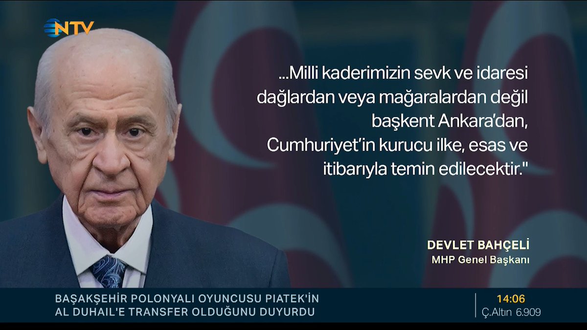 Milli kaderimizin sevk ve idaresi dağlardan veya mağaralardan değil başkent Ankara’dan, Cumhuriyet’in kurucu ilke, esas ve itibarıyla temin edilecektir.