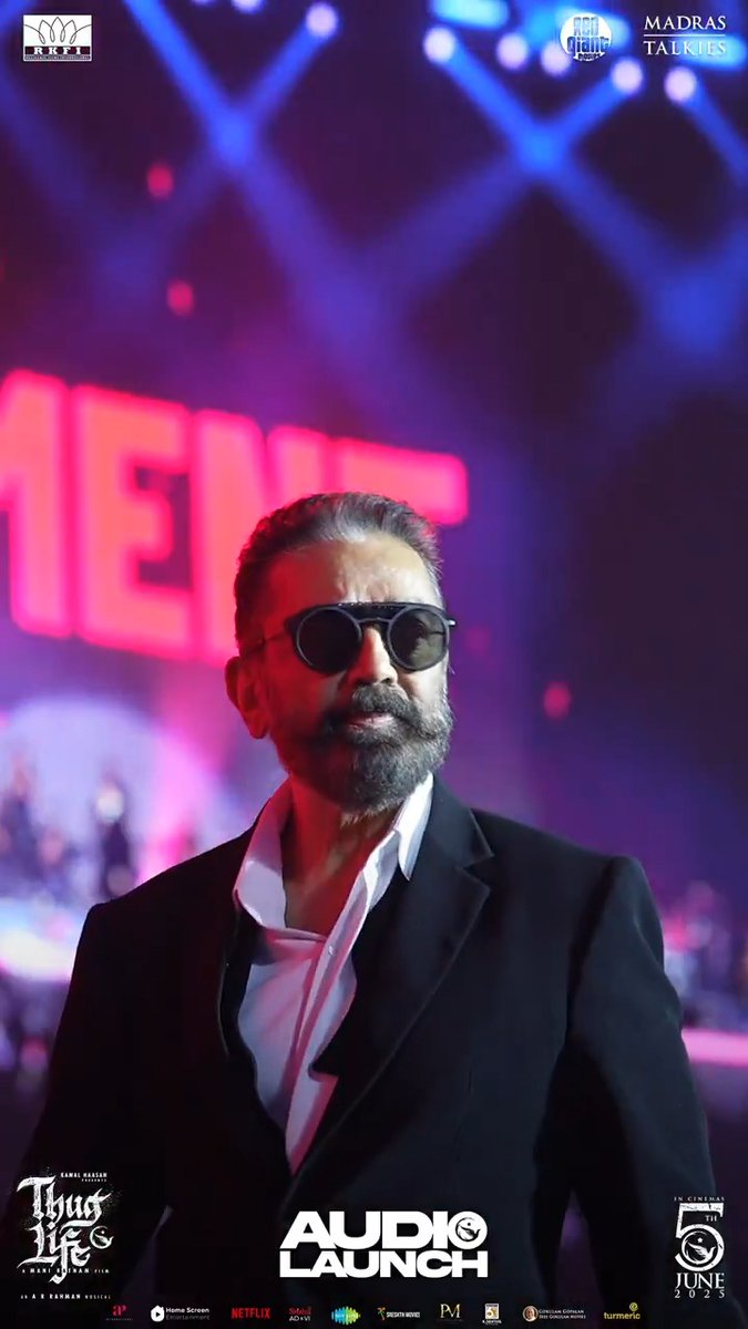Truth Walks in, the Story Begins! #Thuglife Bookings open #ThuglifeFromJune5 in Cinemas near you #KamalHaasan #SilambarasanTR A #ManiRatnam Film An A.R.Rahman Musical Kamal Haasan Silambarasan TR #Mahendran Siva Ananth Trish Aishu__ Ashok Selvan Abhirami joju george #Nasser Mahesh Manjrekar Tanikella Bharani #Vadivukkarasi #ChinniJayanth #vaiyapuri #Bagavathiperumal SreeGokulamMovies #Baburaj Ali Fazal M / میر علی فضل / अली Rohit Saraf Arjun Chidambaram #Chetan Rajshri Deshpande #SrikanthMenon #NithyaShri M Shenbagamoorthy Raaj Kamal Films International Madras Talkies Red Giant Movies Turmeric Media AP International Home Screen Entertainment Pen Movies nithiin Sreshth Movies Fivestar Senthil ravi k. chandran sreekar prasad AnbAriv Kruti Mahesh #SharmishtaRoy Amritharam2 Eka Lakhani Ranjith Ambady AKIHITO Monesh H Gopi Prasannaa Magizhmandram Saregama South Saregama Netflix India South Diamond Babu Sathish @S2MediaOffl 𝐕𝐚𝐦𝐬𝐢𝐒𝐡𝐞𝐤𝐚𝐫 Pratheesh Sekhar Harish Arasu PRO Vaisakh C