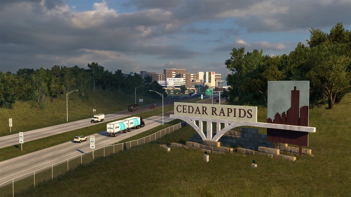 The second-largest city in Iowa welcomes you! 👋 Truckers, get ready to explore beautiful architecture, faithfully recreated landmarks, and detailed depots, including a famous breakfast oats and cereal factory, all in Cedar Rapids! 🏭 See more here 👇