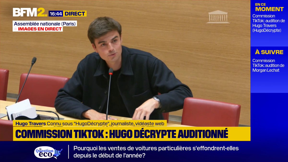 "Ce serait aussi se détourner d'un sujet plus large" Hugo Décrypte s'exprime sur l'idée d'interdire les réseaux sociaux aux moins de 15 ans #BFM2