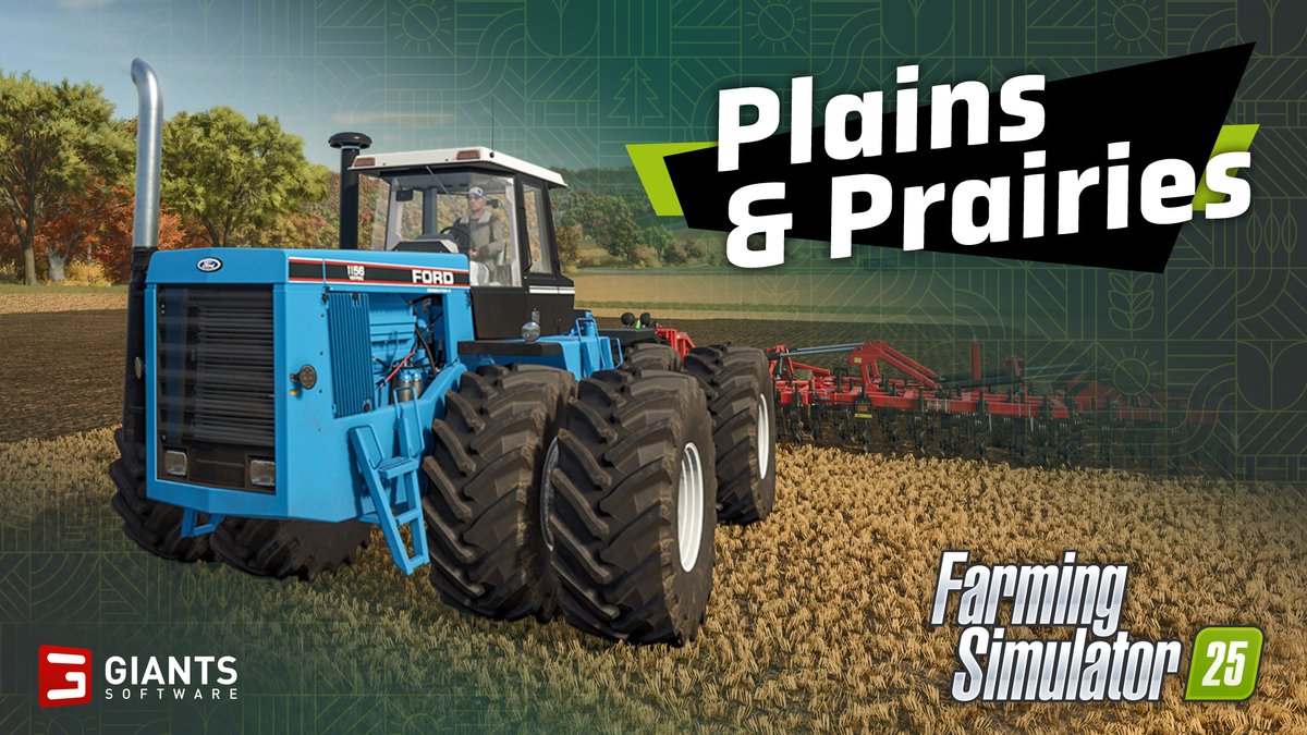 Introducing legendary machines and expanding the farming experience: Get the Plains & Prairies Pack for Farming Simulator 25 now. Welcome the iconic Ford brand to the franchise and enjoy 20+ new machines! Includes the Versatile 1080 "Big Roy" and the Fendt Rogator 900.