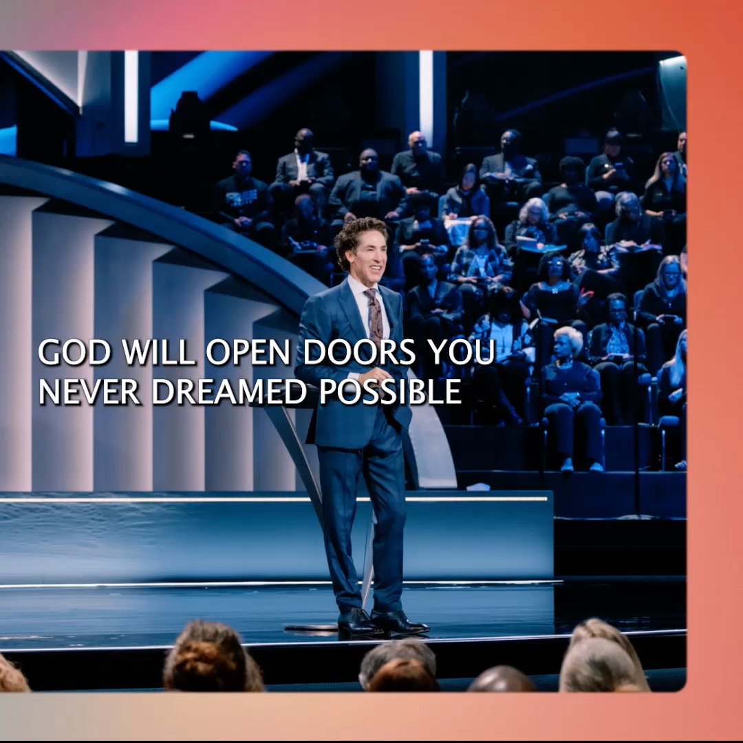 When you realize God’s in control, it takes the pressure off. You can live from a place of peace, knowing that the doors you need open, no person can shut. Check out this new message from Joel! "God Controls Your Doors":