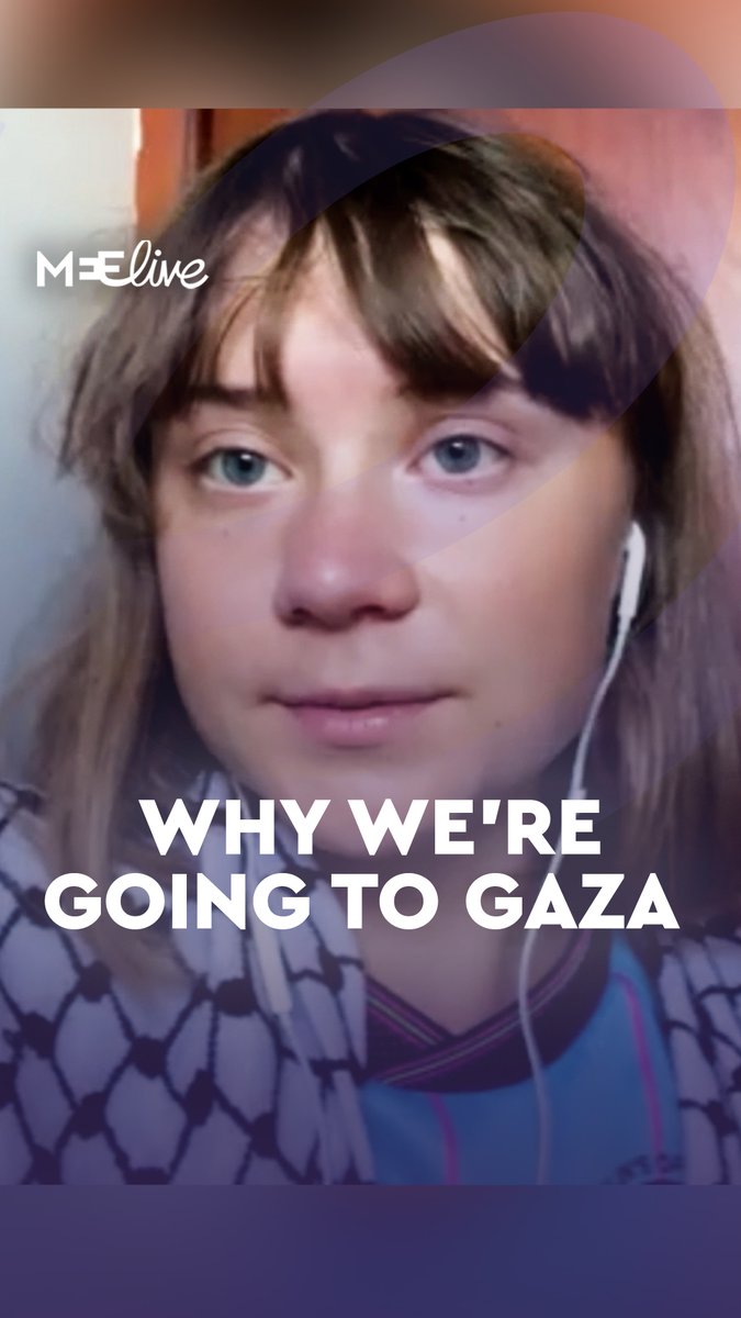 Activist Greta Thunberg tells Mohamed Hassan that despite the real risks for her safety, she must make a clear stand against the ongoing genocide in Gaza. She and 11 other activists are currently on board a small vessel headed towards Gaza, hoping to breach the Israeli siege