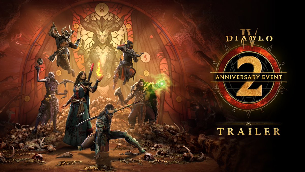 Another year of glorious carnage 😈 Another year of #DiabloIV 🔥 The #DiabloIV Anniversary event is live now.