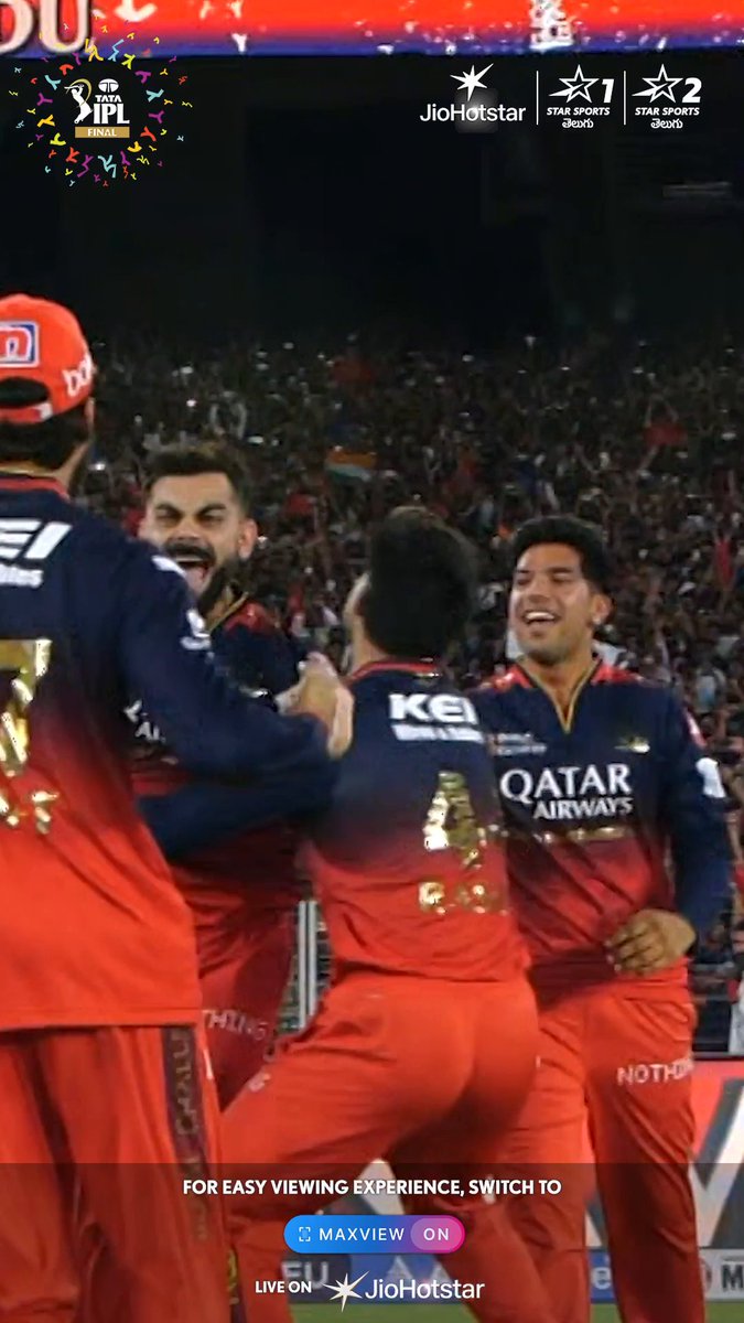 18 ఏళ్ళ కల, 18 ఏళ్ళ ఎదురుచూపు నిజమైన సమయం! 🔥 #RCBvPBKS #IPLOnJioStar #IPLFinal
