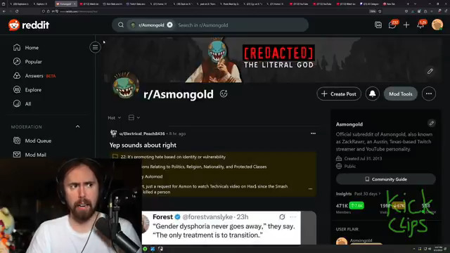 Asmongold talks about his house becoming completely unlivable💀