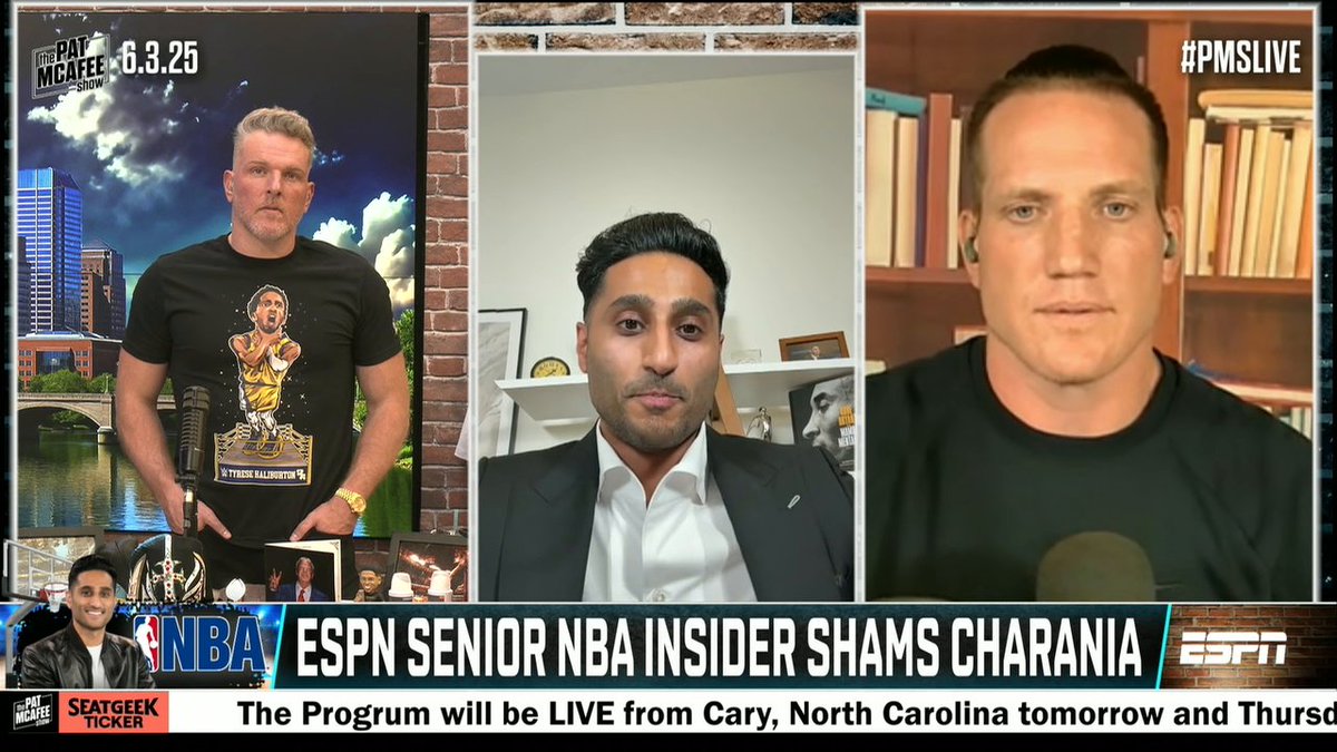 .Shams Charania told Pat McAfee about what type of coach the Knicks might be looking for ✍️ "A guy that might trust his bench more. A guy that might be a little bit more lenient based on his principles."