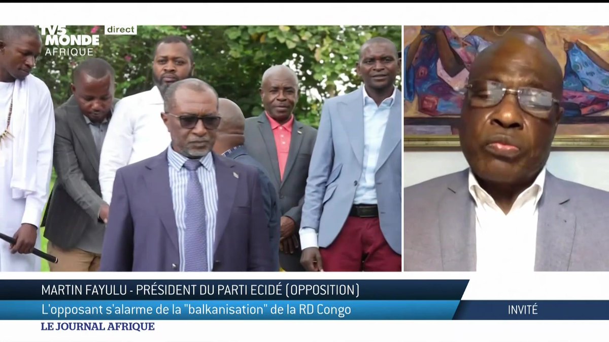 Ce lundi, dans un message sur les réseaux sociaux, l'ancien candidat à la présidentielle de la RDC, Martin Fayulu s'alarmait d'une menace de « balkanisation » du pays. Sur TV5Monde, il déclare : "il faut fusionner les processus de paix". Il est l'invité du Journal Afrique. #RDC