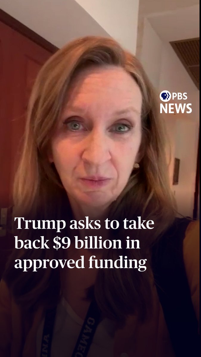 President Donald Trump asked Congress on Tuesday to take back $9.4 billion in federal funding for foreign aid, the State Department and public media. The rescission request would codify the work of the Department of Government Efficiency, which sought to shutter the U.S. Agency for International Development, eliminate foreign aid programs it deemed wasteful and cease funding for other international institutions. The rescission request would affect USAID and the PEPFAR program for HIV/AIDS relief, among other programs. It also includes almost $1.1 billion in funds that were previously approved by Congress to support the Corporation for Public Broadcasting (CPB). CPB distributes funds to NPR and PBS local stations, which combine federal money and their own fundraising efforts to support the public media networks. CPB funding is typically approved two years in advance to discourage political influence over the budgeting process. Congress now has 45 days to act on the request. The move is the Trump administration's latest effort to defund PBS and NPR. Last month, Trump issued an executive order to end federal funding for both organizations, accusing them of bias and arguing they should not be supported by taxpayer dollars. PBS and NPR have filed separate lawsuits against the executive order, citing First Amendment violations. Both the House and Senate need to approve the request for the funding to be rescinded. If either chamber denies or ignores the request, the Trump administration will be legally required to release the money. Lisa Desjardins takes a closer look at what's in the request.