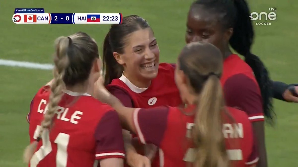 GOAL 🇨🇦🇨🇦 Holly Ward scores her first #CanWNT goal, on another header set up by Jessie Fleming 🔥 🔴 Watch LIVE on OneSoccer