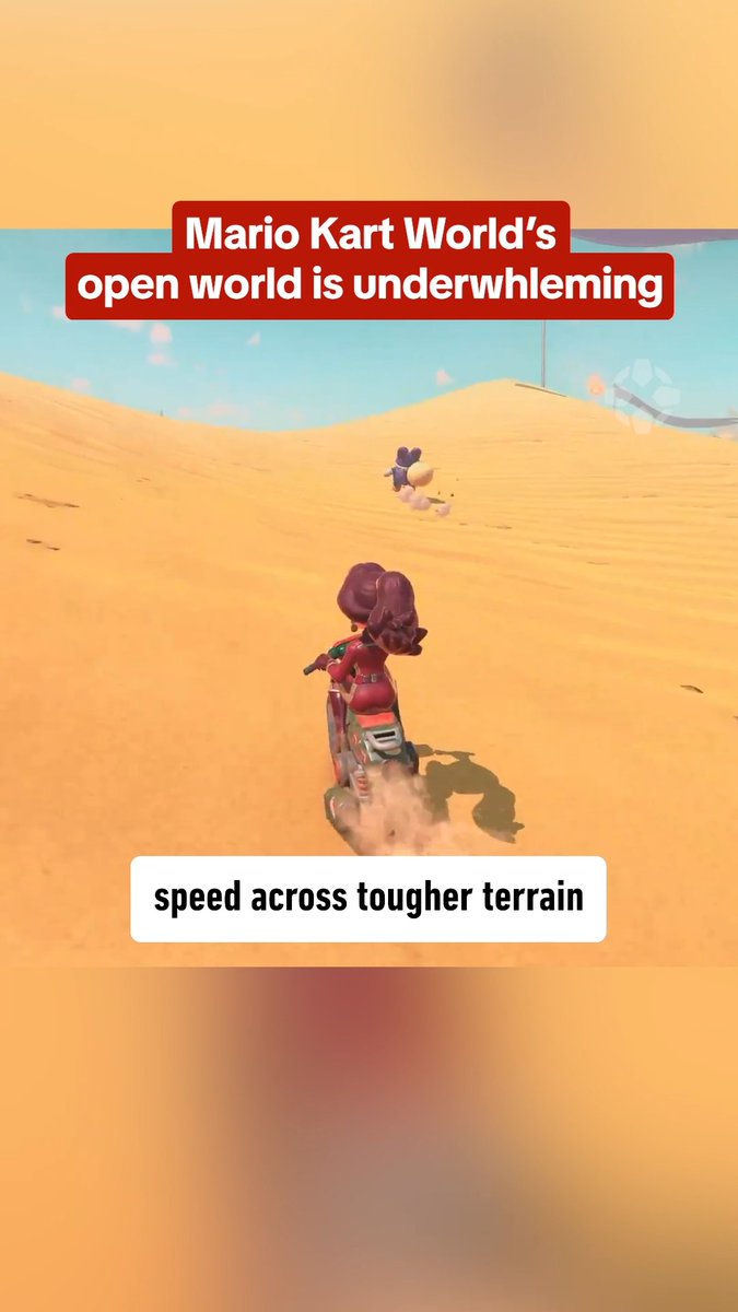 Driving off-road slows you down, which makes sense during a race, but it's more frustrating during Free Roam in Mario Kart World. #IGNSummerOfGaming