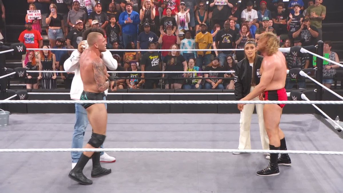 No handshake... Charlie Dempsey is feeling some type of way after Myles Borne | THE KID's win lets him leave the NQCC 😬 #WWENXT