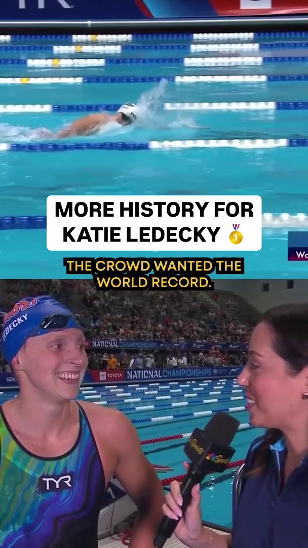 Katie Ledecky’s third-fastest time in history to open swimming nationals is just the beginning.