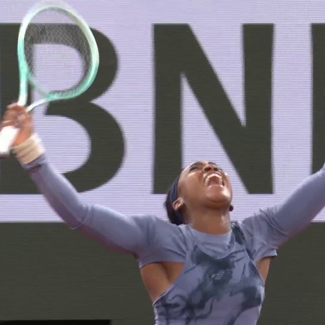 Coco Gauff is BACK in the final four! 🤩 It's back-to-back semi-finals for the American in Paris as she battles past Madison Keys 👏 #RolandGarros
