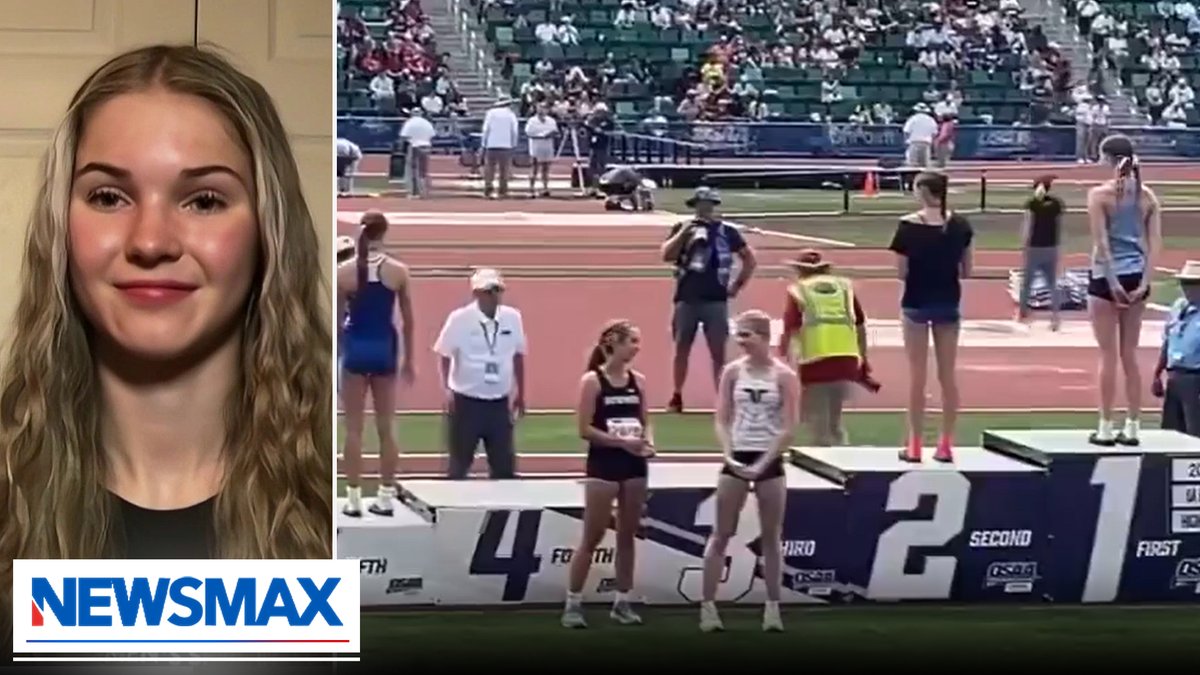 "I'm worried that national titles and national records are going to be taken by biological men and take it from hard-working women." — High school track star Alexa Anderson refused to stand on the podium with a trans competitor @jessica4TX Sharla McBride @Marc_Lotter