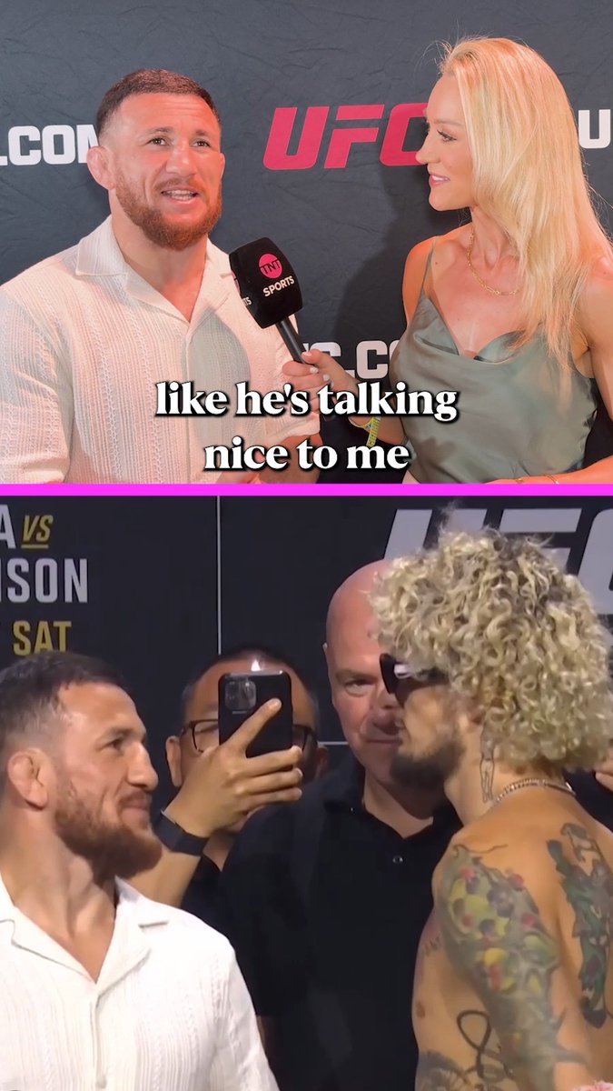 "I'm looking for finish...It's going to be way harder this time!" Merab Dvalishvili on the new-found respect between him and Suga Sean 🤝 🎙️ Caroline Pearce