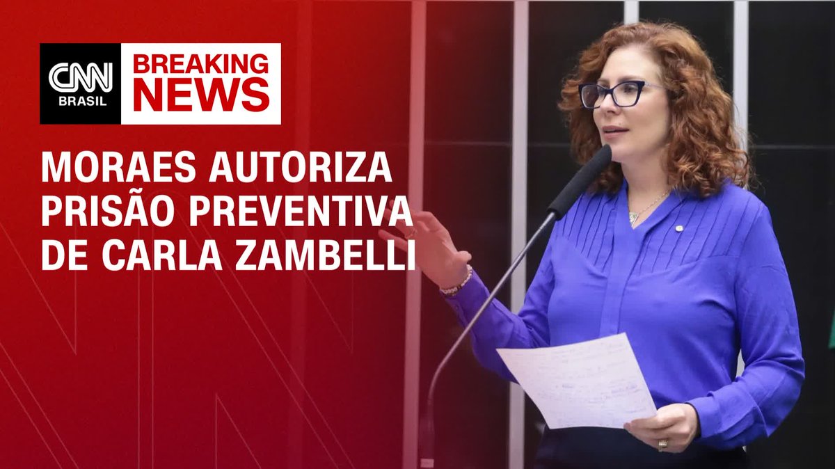 Moraes decreta prisão preventiva de Carla Zambelli; assista #LiveCNNBrasil