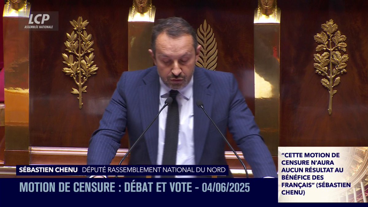 🔴🇫🇷 ALERTE INFO | Le RN NE VOTERA PAS la motion de censure déposée par LFI. Sébastien Chenu ajoute : "Votre tour viendra, vous nous aurez face à vous. Jamais les députés du Rassemblement national ne fuiront leurs responsabilités".