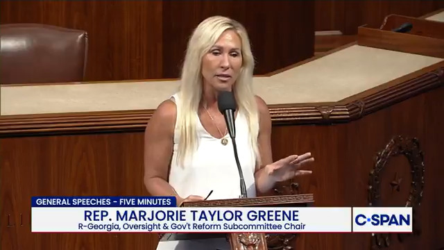 .Marjorie Taylor Greene: "This clause would take away state rights to make laws or regulate AI for 10 years. I think federalism is something that we must always protect. I warn against the dangers of protecting a tech industry where we have no idea the future of what this industry will hold."
