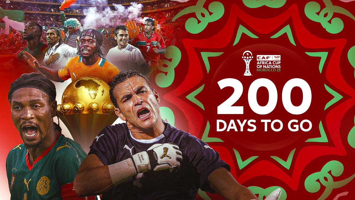 Where legends echo and Africa’s heritage roars. 🌍 200 days for the soul of African football. ❤️🔥 #TotalEnergiesAFCON