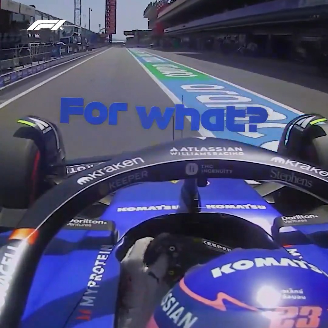 For what?! 😅 We're getting strong flashbacks with this radio exchange between Alex Albon and his race engineer! #F1