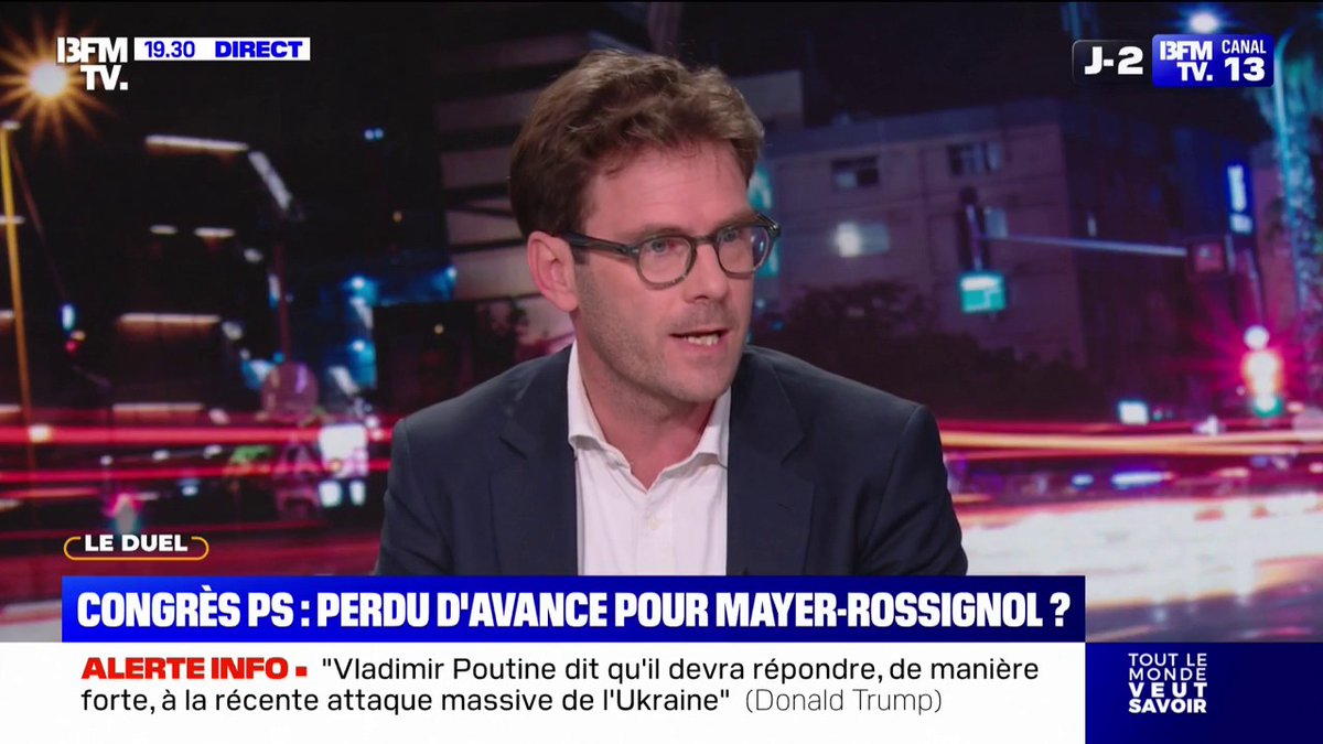 Débats au PS: "Même le Premier secrétaire les esquive", déclare Nicolas Mayer-Rossignol, candidat au poste de premier secrétaire du PS à propos d'Olivier Faure