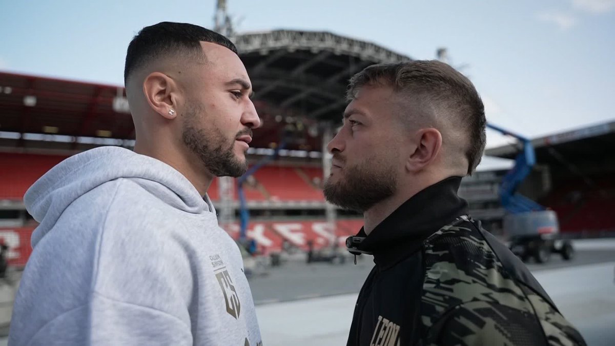Callum Simpson and Ivan Zucco LOCK EYES where they will come face-to-face on Saturday night 👀