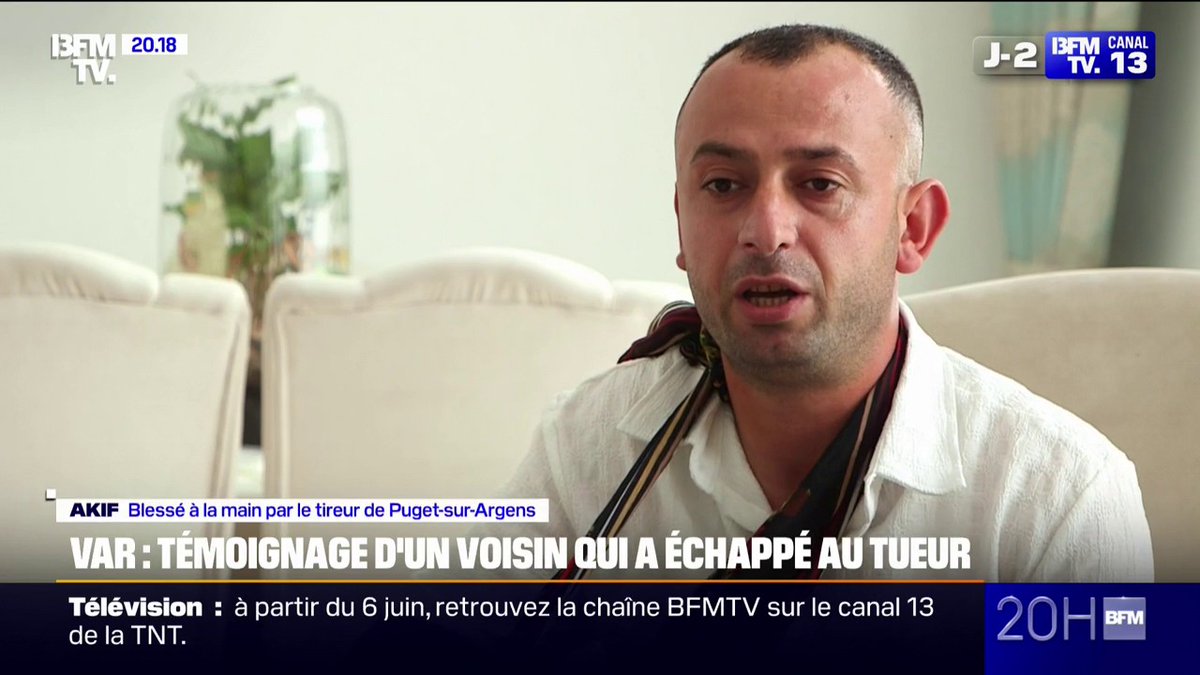 💬 "J'ai fui mon pays pour être en sécurité, aujourd'hui je suis en France et je fais face à du racisme" Akif, blessé à la main par le tireur de Puget-sur-Argens, témoigne