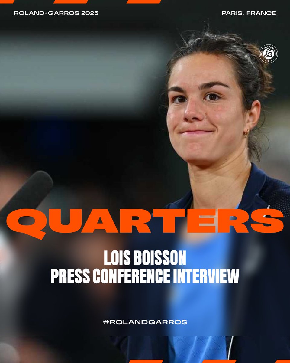 “Every match was really tough. So I’m just proud about how it ended every time.” The fairytale run continues for Boisson with her ticket to the semifinals secured 🎟️ 💫 #RolandGarros