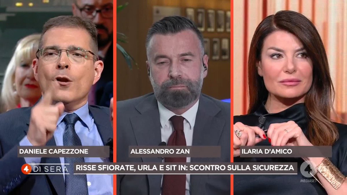 Risse sfiorate, urla e sit in: scontro sulla sicurezza Daniele Capezzone a #4disera: "1 italiano su 4 rinuncia ad uscire la sera per paura"
