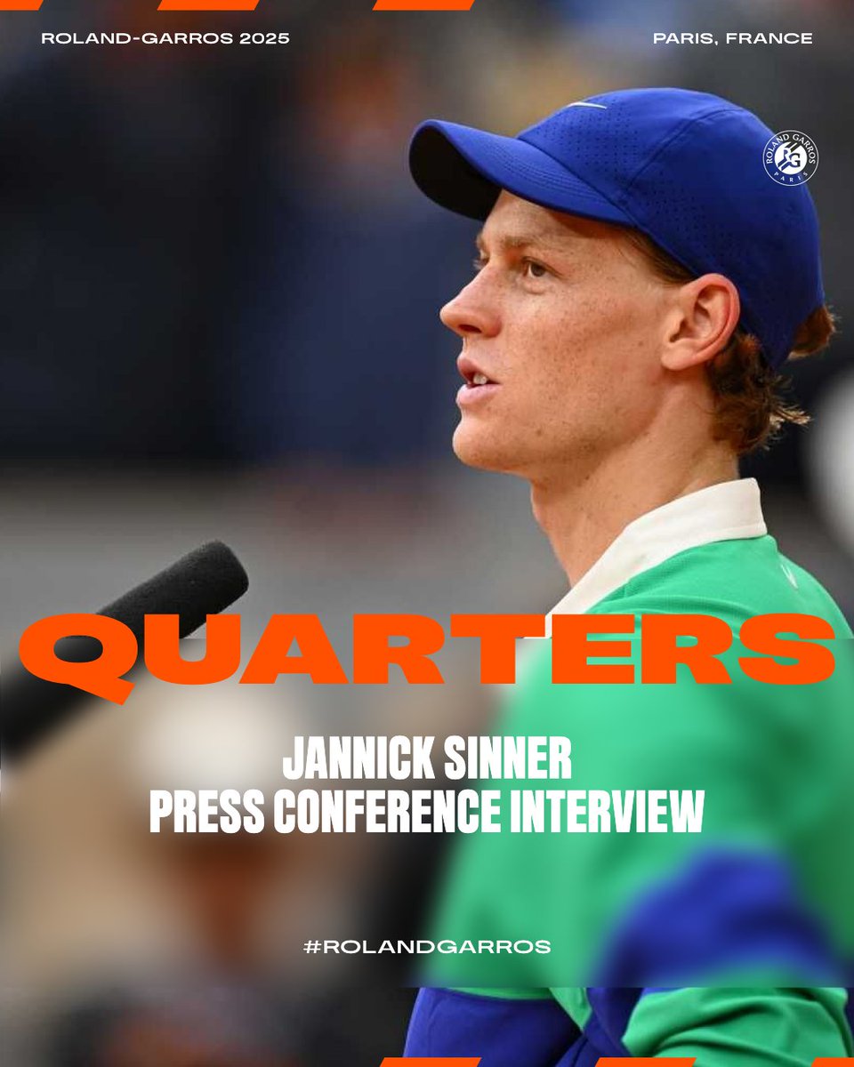 “It’s a very special place for me. I felt like today I was very consistent.” Sinner reflects on his game against Bublik ahead of his semi-final appearance 🎙️ #RolandGarros