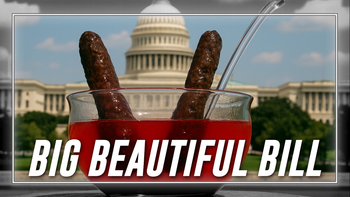 KEY INTEL: The Big Beautiful Bill Has Super Border Security, Massive Tax Cuts, & Would Strengthen Pro-American Policies As Stephen Miller Said, "This Is The Most MAGA Bill Ever" However, TWO TURDS In This Legislative Punchbowl Make It Unpassable: 1.) Blanket Liability Protection Of AI 2.) Unlimited Secret Medical Experimentation Gee, I Wonder What Corporations Lobbied For These Provisions?