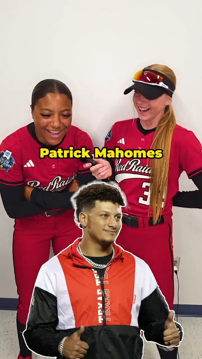 "We were hoping Patrick Mahomes II would come to the championship game." 👀 Texas Tech Softball and Texas Softball stars pick the celebrity they'd most like to see at one of their games. #WCWS