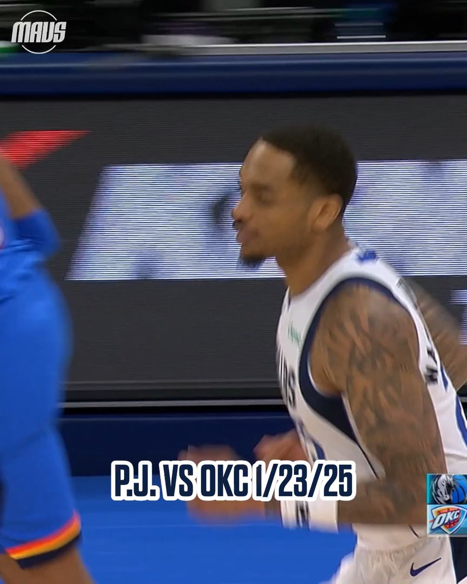 P.J. in OKC >>> Washington tallied 22 points, a career-best 19 rebounds, 3 assists, 3 steals and 2 blocks at OKC on 1/23/25, becoming the first ever Mav to hit each of those statistical benchmarks in a game 💼 PJ Washington // #MFFL