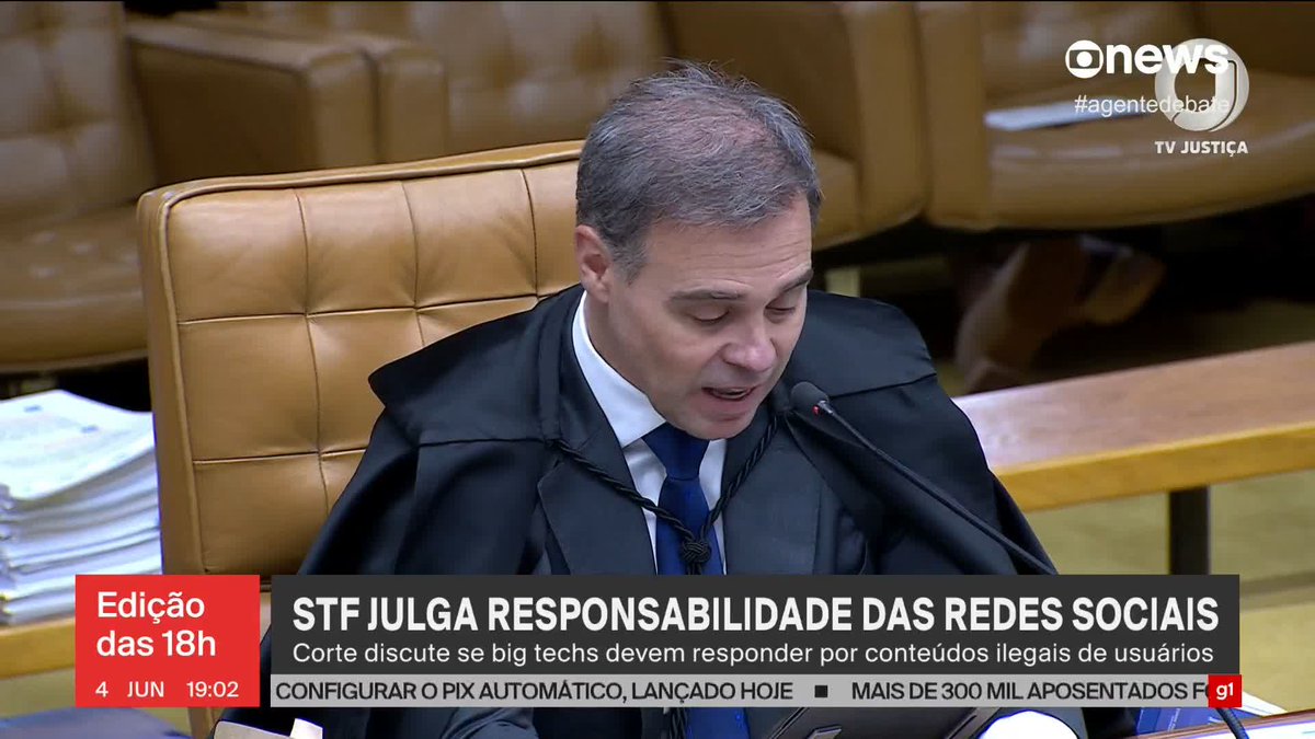 "É preciso tomar cuidado redobrado com a inibição por meio de uma excessiva intervenção sobre o indivíduo", diz ministro André Mendonça em julgamento sobre responsabilidade das plataformas digitais. ➡ Assista à #GloboNews: