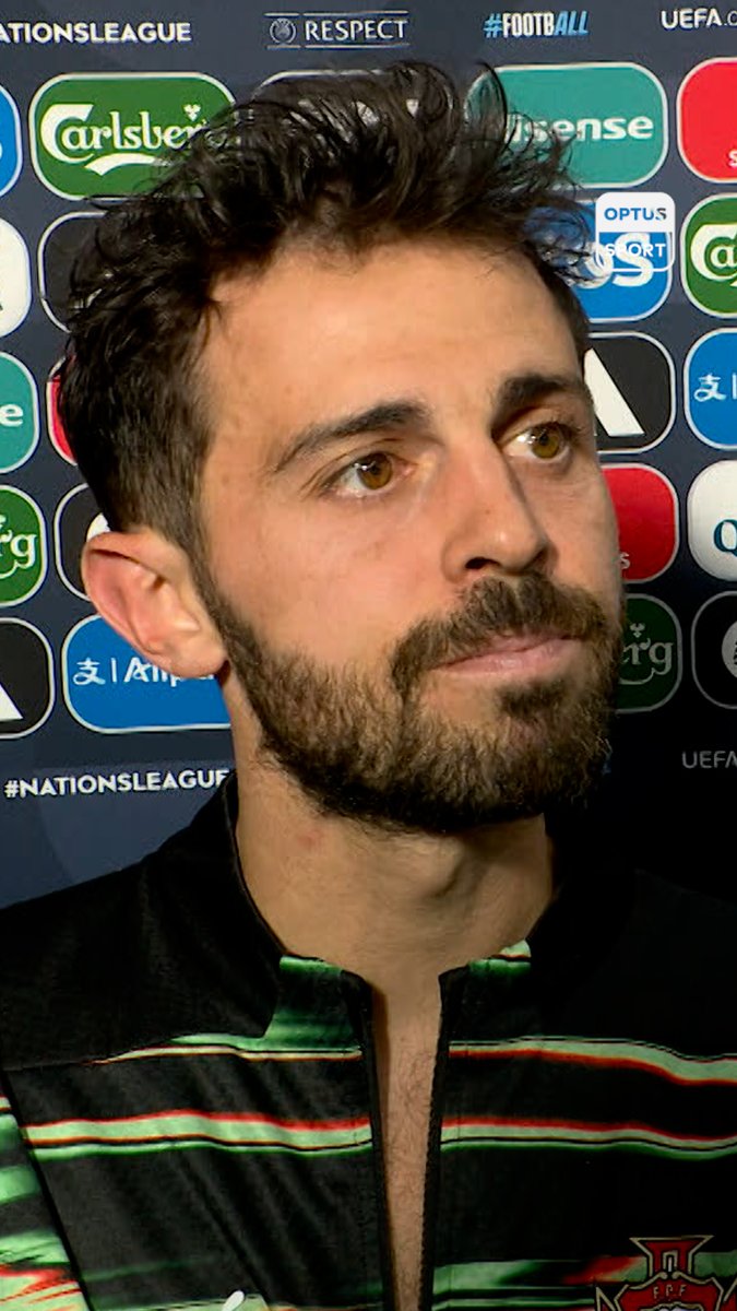 Bernardo Silva on Germany 1-2 Portugal: “Going down 1-0 is not easy in the beginning of the first-half… even if the goal is offside… even if the referee doesn’t know the rules…” 😭😂 Optus Sport #NationsLeague