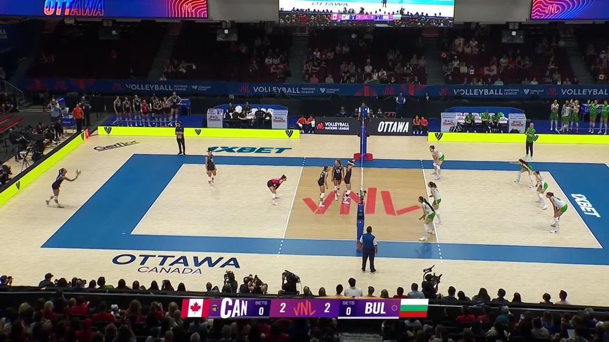 KIERA VAN RYK 🇨🇦🔥 A fierce start with 8 points in the first set for the opposite, as Canada takes the lead over Bulgaria 🇧🇬. 📺 Watch it on the VBTV app. 🏐 #volleyball #BePartOfTheGame